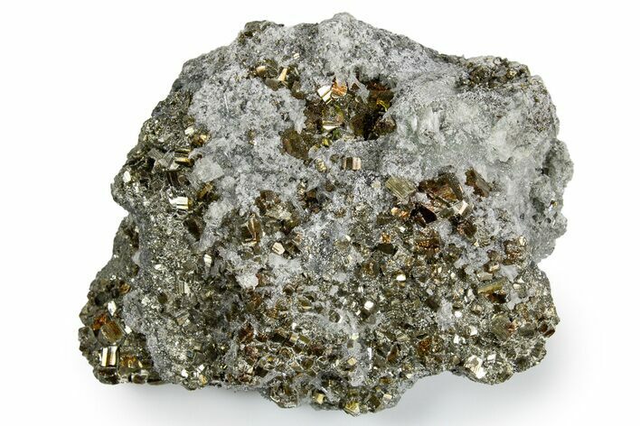 Lustrous Pyrite Crystals with Quartz Crystals - Bulgaria #330482